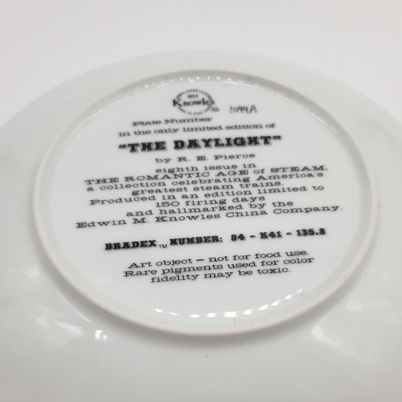 Romantic Age Of Steam Knowles Collector Plate Train Engines The Daylight - Picture 8 of 9